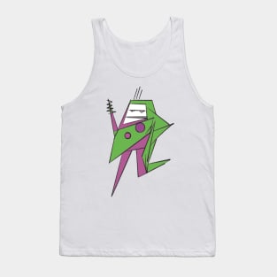 Zap the robot purple and green Tank Top